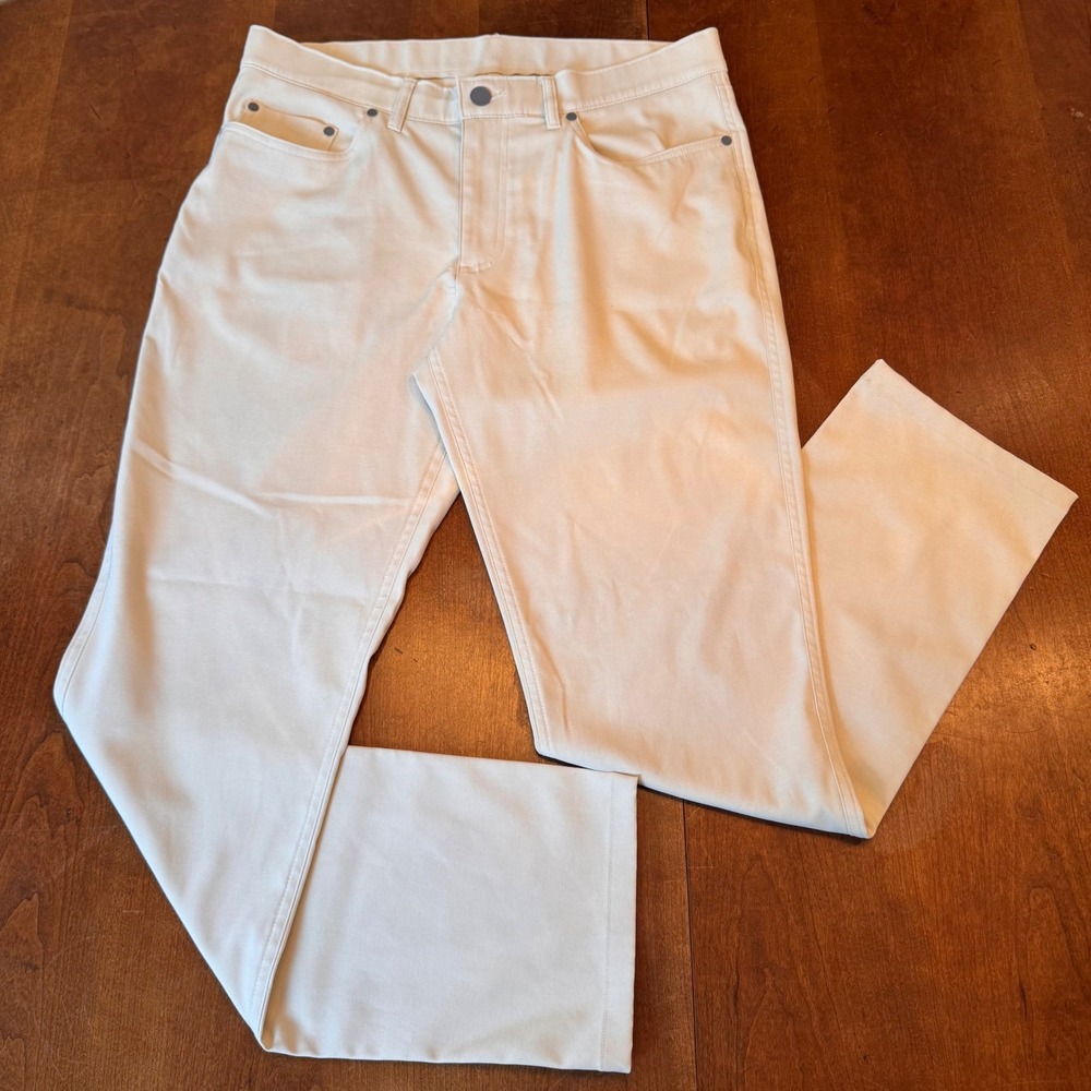 ROWM Pants Mens 34x30 Tan Rec+Relax Straight Leg Performance Stretch 5-Pocket